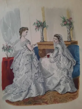 Lámina Moda Elegante Ilustrada S. XIX