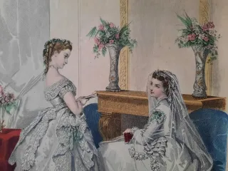 Lámina Moda Elegante Ilustrada S. XIX