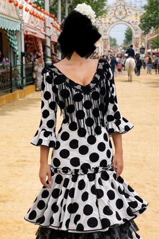 Traje de flamenca lunares