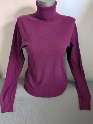 Massimo Dutti Jersey Seda y Lana Morado