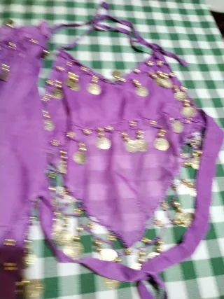 Conjunto danza oriental niña 3 tops 3 faldas,