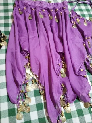 Conjunto danza oriental niña 3 tops 3 faldas,