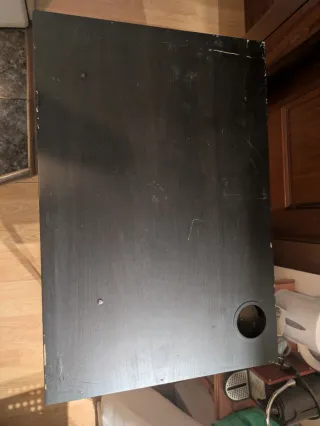 Escritorio ikea negro con cajón