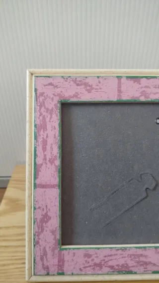 Portafoto Legno Beige Rosa