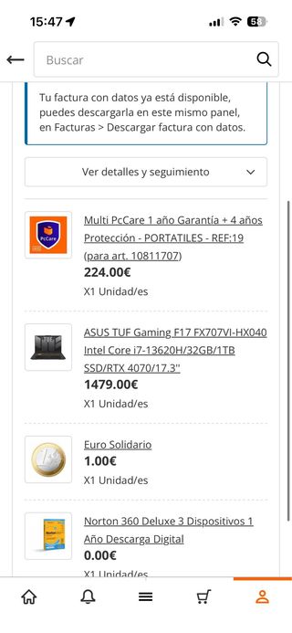 Portátil Asus TUF Gaming F17