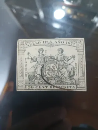 Sellos fiscales 12 clase año 1883 unidad