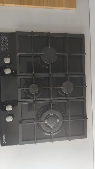 Cocina de gas negra HORNO NO.