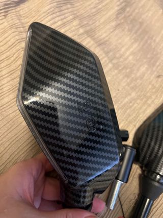 Retrovisores Moto Carbono con Luces LED