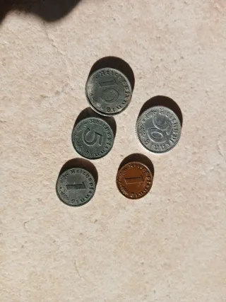 Lotto 5 monete Tedesco Terzo Reich. Regime nazista