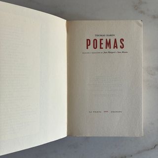 Thomas Hardy: Poemas (Comares, 2001)