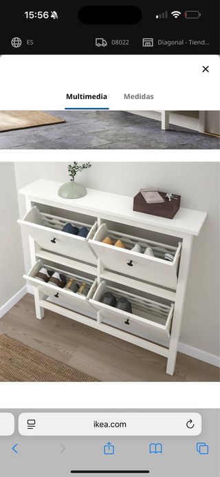 Zapateros Ikea Hemnes Blancos (x2)