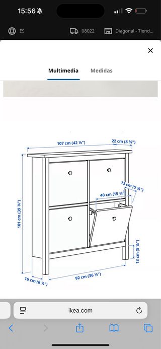 Zapateros Ikea Hemnes Blancos (x2)