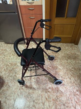 Andador Plegable con Ruedas y Asiento