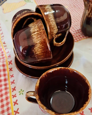 Conjunto de café em cerâmica