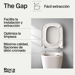Tapa y asiento Roca The Gap Supralit A80147000B
