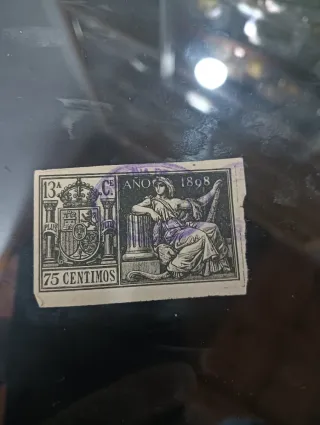 Sello Fiscal 1883 5 Pesetas unidad