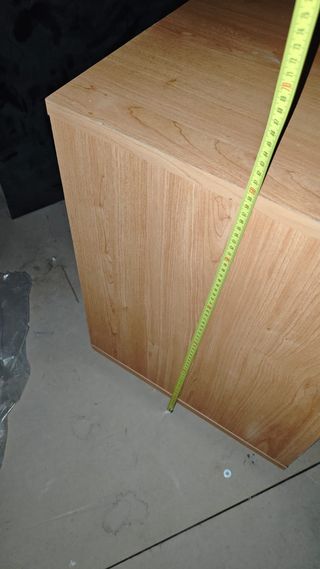 Mesita 3 cajones madera con ruedas