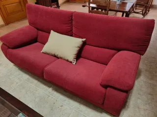 Sofá 3 plazas granate