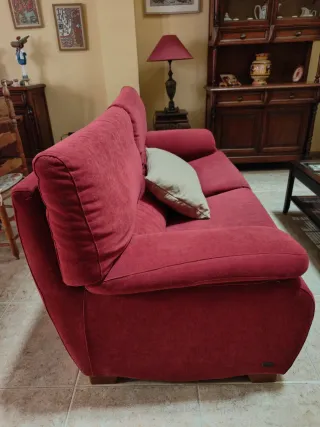 Sofá 3 plazas granate