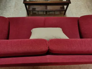 Sofá 3 plazas granate