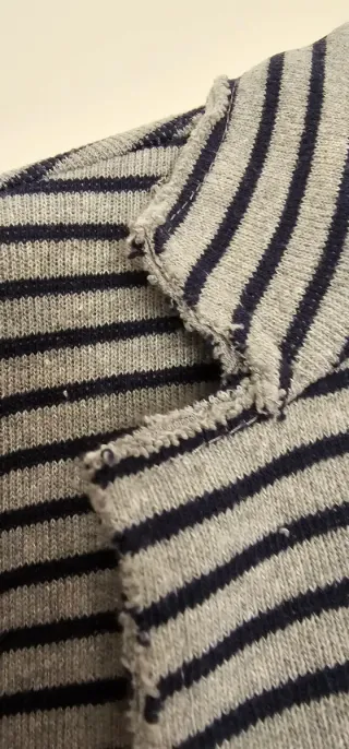 Giacca donna righe grigio/nere