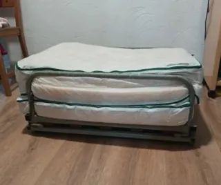 Puff Cama Azul y Verde