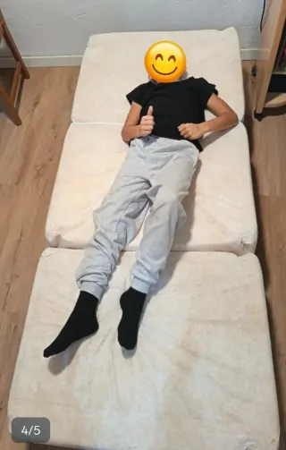 Puff Cama Azul y Verde