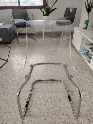 Silla IKEA Tobias Transparente/Cromado