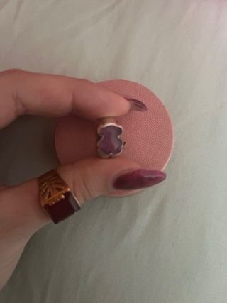 Anillo Tous Osito Plata Amatista