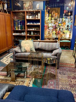 Cojín decorativo vintage con retrato