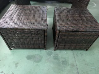 Conjunto Muebles Terraza Ratán y Cristal