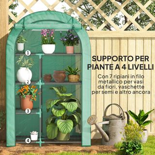 Serra da Balcone per Orto a 4 Livelli con Porta a