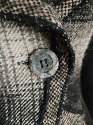 Chaquetilla mujer cuadros y negro