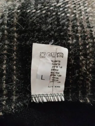 Chaquetilla mujer cuadros y negro