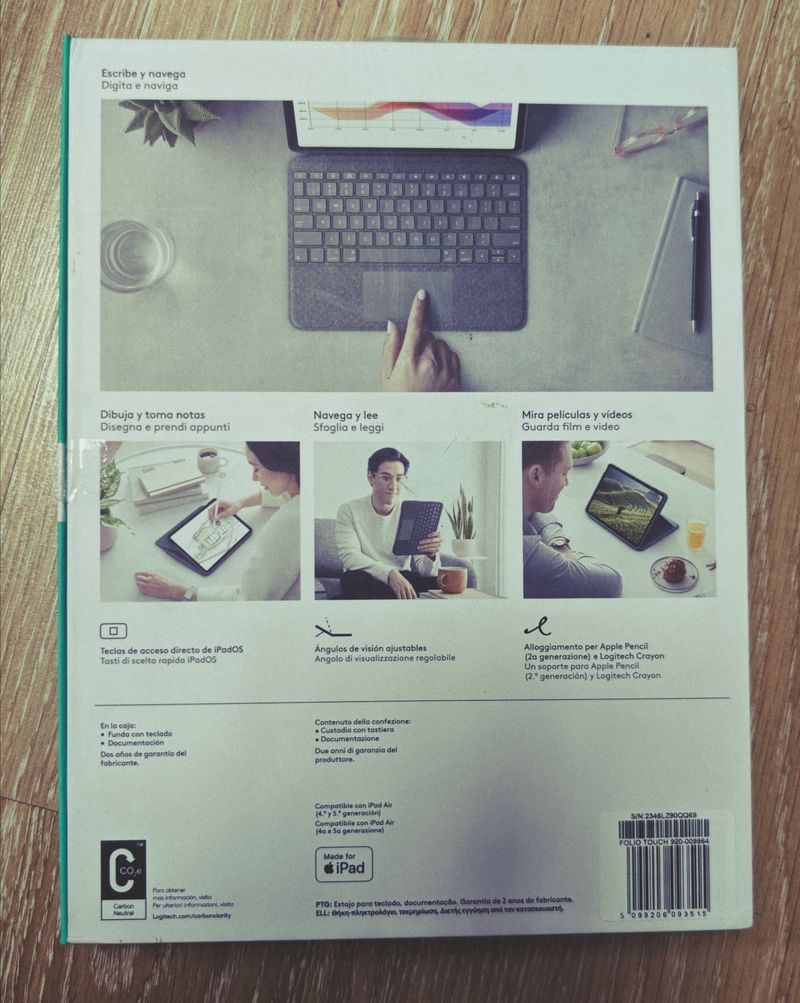 Funda Logitech Folio iPad Teclado Trackpad afbeelding 4