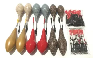 12 plomos de pesca Surfcasting, grapas, urfes.