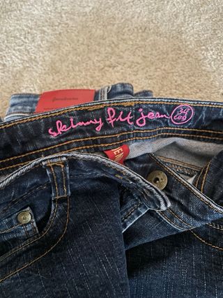 3 Calças skinny azuis