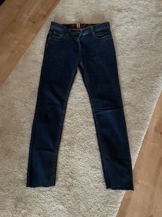 3 Calças skinny azuis