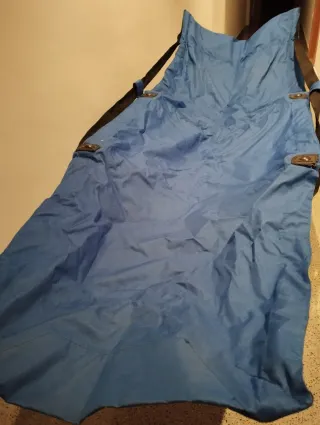 Tumbona plegable azul