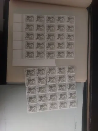 50 Sellos Franco 5 cts España