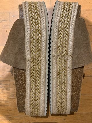 Sandalias Plataforma Beige Talla 37