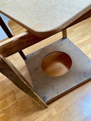 Mesa camilla con tablero cuadrado