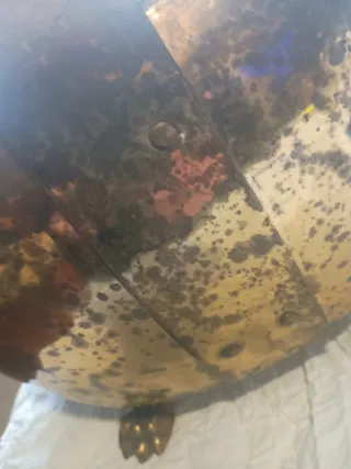 Brasero antiguo metálico decorativo