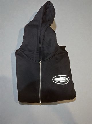 Casaco Corteiz Preto com fecho