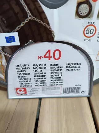 Cadenas Nieve RD9 Talla 40 Metálicas 9mm