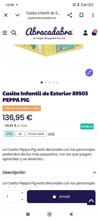 Casa Peppa Pig 83x105x20 cm