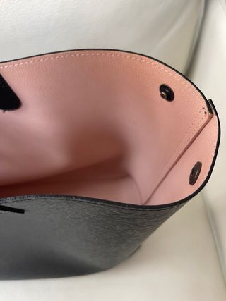 Bolso Longchamp Piel Reversible Negro/Rosa