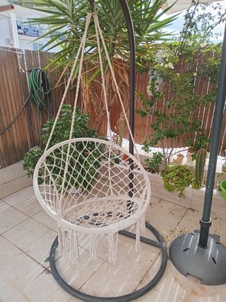 Silla Colgante Macramé + Soporte (¡CHOLLO!)