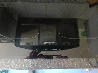 Placa de inducción negra