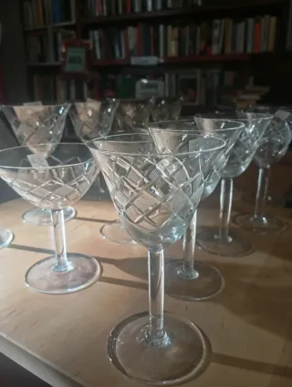 Servizio bicchieri cristallo decorato